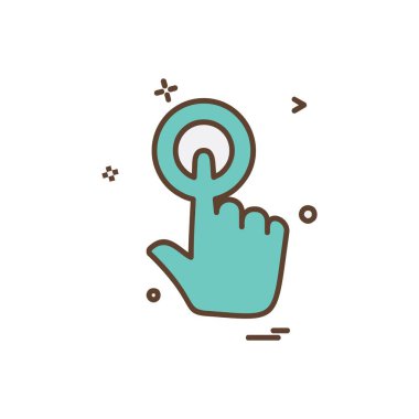 El simgesi tasarım, renkli vektör çizim