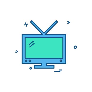 TV simgesi tasarım vektörü