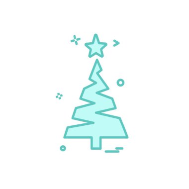 Noel ağacı simge tasarlamak vektör