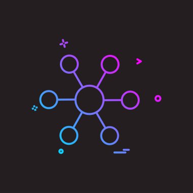 Ağ simgesi tasarım vektörü