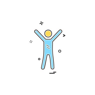 Sporcu simgesi tasarım vektörü