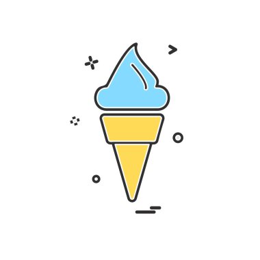 Koni simgesi tasarım, vektör çizim