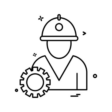 İş simgesi tasarım, renkli vektör çizim