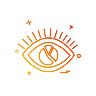 göz simgesi tasarım vektörü