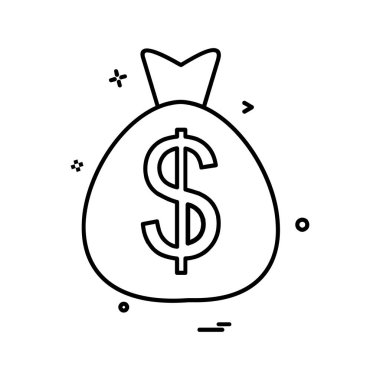 Doları çanta simge tasarlamak vektör