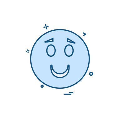 Emoji simgesi tasarım, renkli vektör çizim