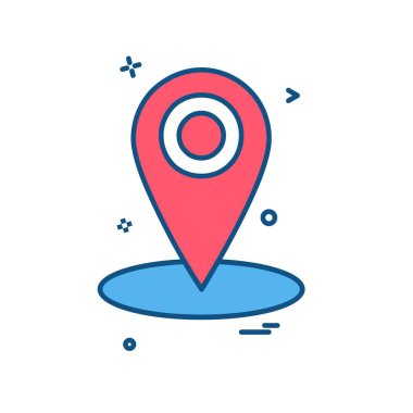 Gezinti simgesi tasarım, renkli vektör çizim