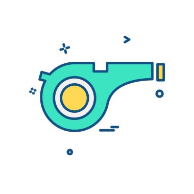 Islık simgesi tasarım vektörü