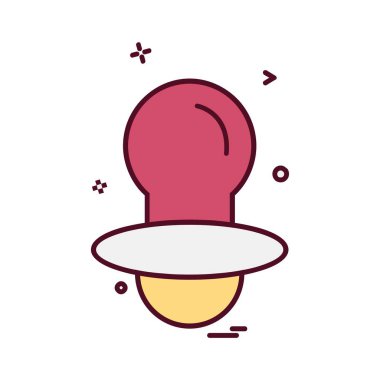 Göğüs ucu simgesi tasarım vektörü