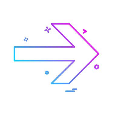 Sağ ok simge tasarlamak vektör