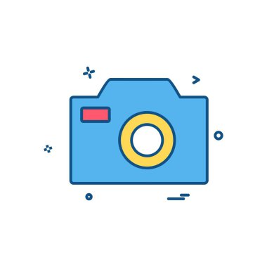 Kamera simgesi tasarım vektörü