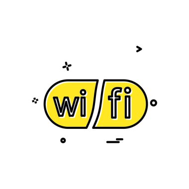 Wifi simge tasarım vektörü