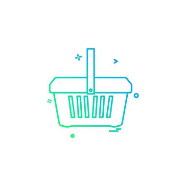 Sepeti simge tasarlamak vektör 