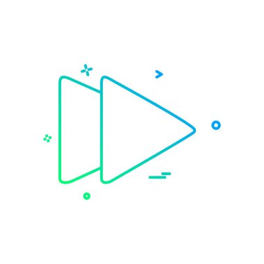 İleri medya düğme simge vektör 