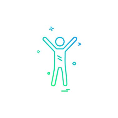 Sporcu simge tasarlamak vektör 