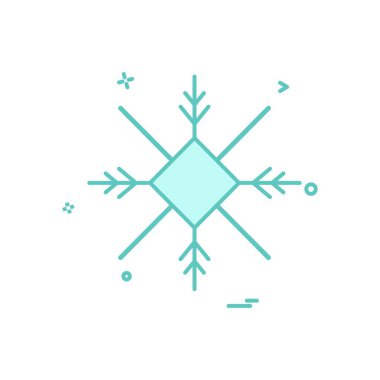 Beyaz arka plan üzerinde Snow flake simge vektör