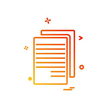 Dosya simgesi tasarım vektörü