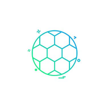 Futbol ikonu tasarım vektörü 