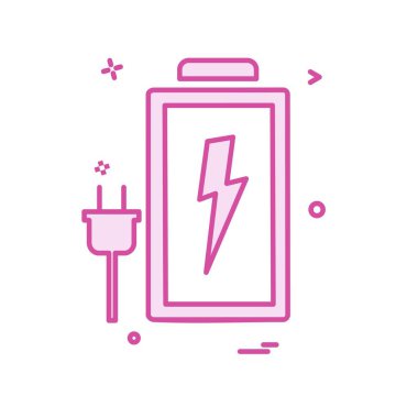 Batarya simgesi tasarım vektörü