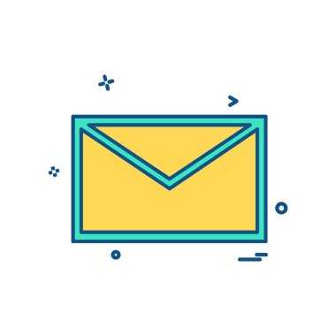 İleti simgesi tasarım vektörü