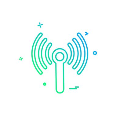 Wifi simge tasarım vektörü