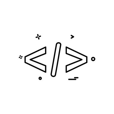 Kod simgesi tasarım vektörü