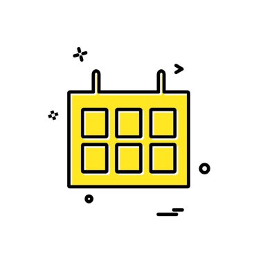 Takvim simgesi tasarım vektörü