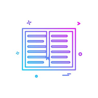 simge vektör tasarımı okumak kitap çalışma