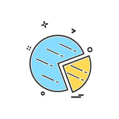 İş grafiği düz simge vektör çizim 