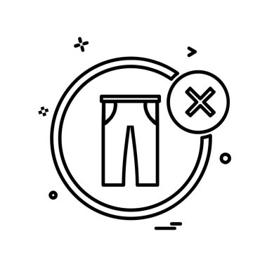 Giysi simgesi tasarım vektörü