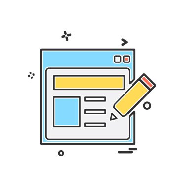 Web yerleşim simgesi tasarım vektörü
