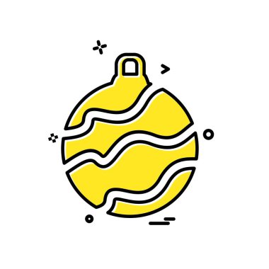 Noel top simge tasarlamak vektör