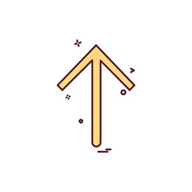 Yukarı ok simgesi tasarım vektörü