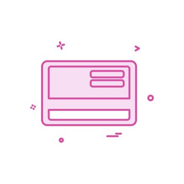 Kredi kartı simgesi tasarım, renkli vektör çizim