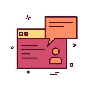 İleti simge tasarlamak vektör