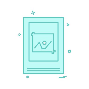 Görüntü simgesi tasarım, renkli vektör çizim