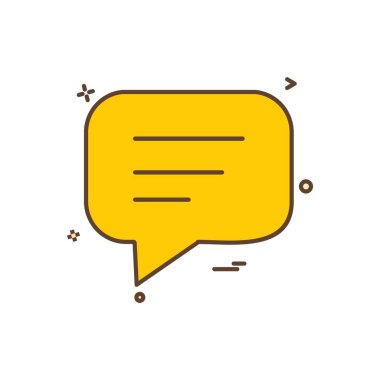 İleti simgesi tasarım vektörü