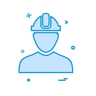 Erkek avatar simge tasarlamak vektör