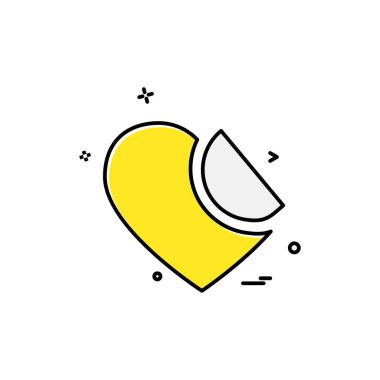 Kalp simgesi tasarım, Sevgililer günü için vektör çizim