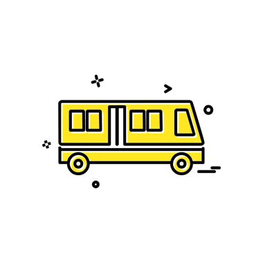 Araç simgesi tasarım, renkli vektör çizim