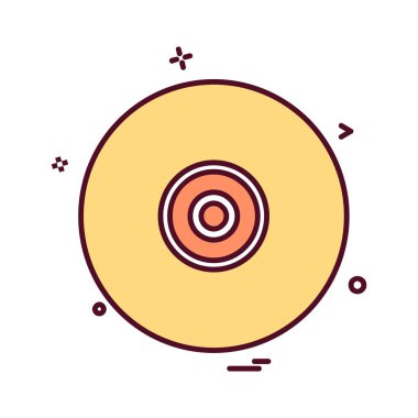 Daire simgesi tasarım, renkli vektör çizim