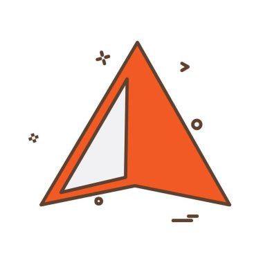 Yukarı ok simgesi tasarım vektörü