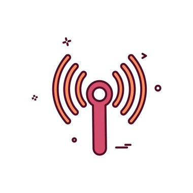 Wifi simge tasarım vektörü