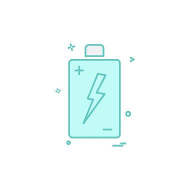 Batarya simgesi tasarım vektörü