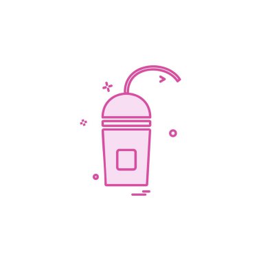 İçki simgesi tasarım, renkli vektör çizim 