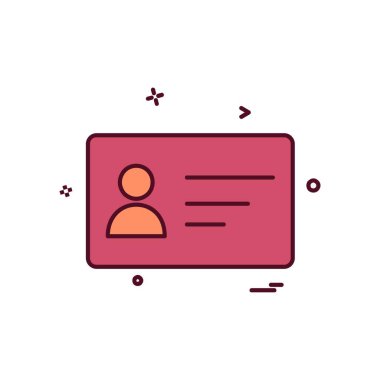 ID kart simgesi vektör illüstrasyonu 