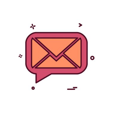 İleti simge tasarlamak vektör