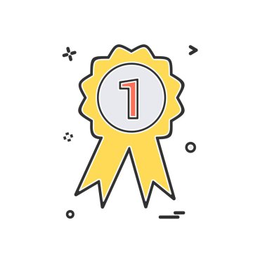 Rozet simgesi tasarım vektörü