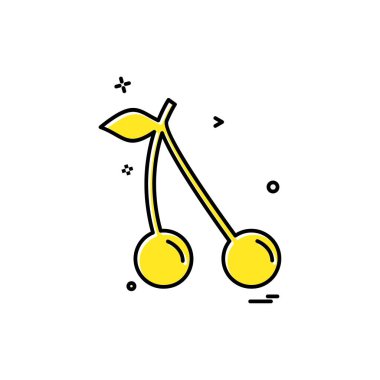 Meyve simgesi tasarım vektörü