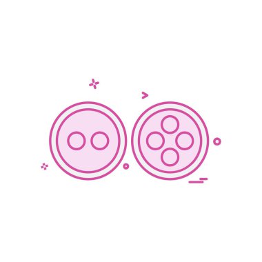 Düğme simge tasarlamak vektör